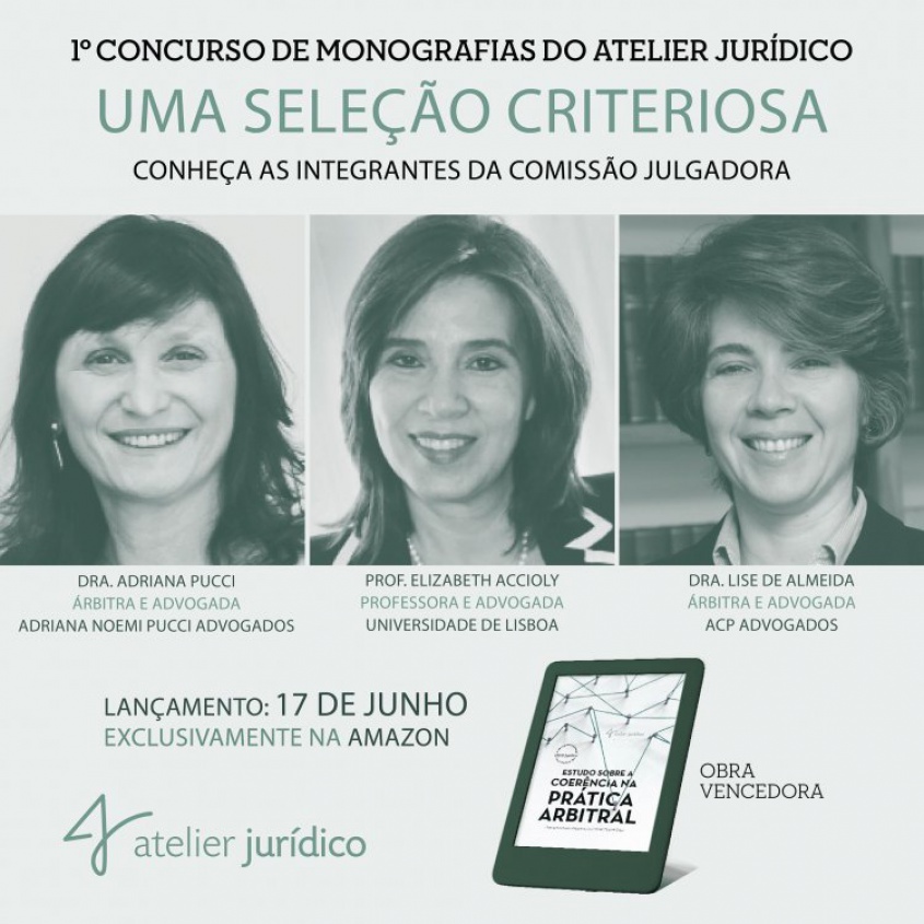 Adriana Noemi Pucci compareceu ao lançamento da obra ganhadora do 1º Concurso de Monografias do Atelier Jurídico