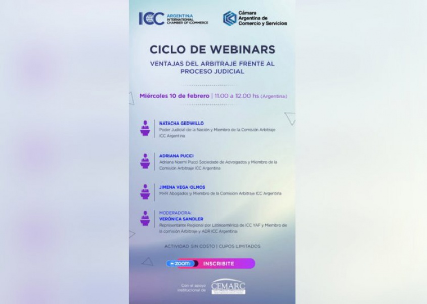CICLO DE WEBINARS ORGANIZADO por ICC Argentina e CAC – Cámara Argentina de Comercio