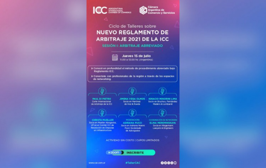 CICLO DE TALLERES SOBRE EL NUEVO REGLAMENTO DE ARBITRAJE 2021 DE LA ICC
